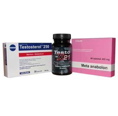 Meta + Testo-X21 + Testosterol masa Testosteron
