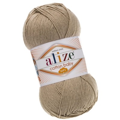 Włóczka Cotton Baby Soft - 256 C.Beżowy Alize