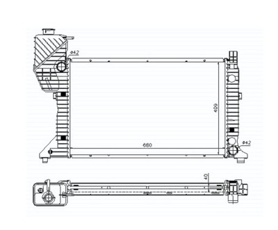 RADUADOR MERCEDES GASOLINA SPRINTER 02.95- 9015002400  