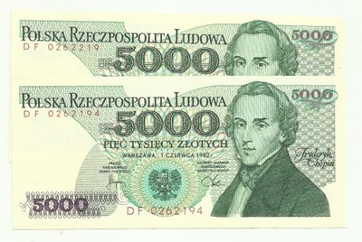 5000 złotych 1982 seria DF stan +2