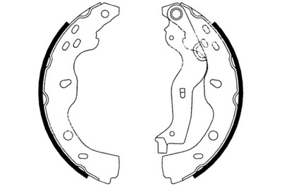 TOMEX BRAKES ZAPATAS DE TAMBOR DE FRENADO JUEGO FIAT SEDICI 06-  