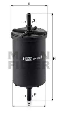 MANN-FILTER MANN-FILTER WK 6002 FILTRO COMBUSTIBLES  