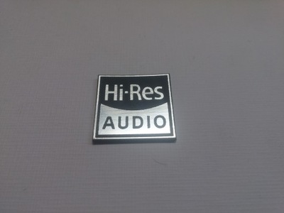 HI-RES AUDIO naklejka emblemat 25 x 25 mm *SREBRNA