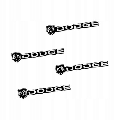 4 PIECES AUTOMOTIVE 3D STICKER DODGE  