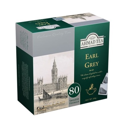 Herbata Ahmad Earl Grey Tea 80 torebek czarna z nutą bergamotki