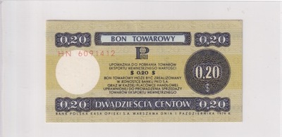 20 Centów Polska 1979 Seria HN PEWEX duży