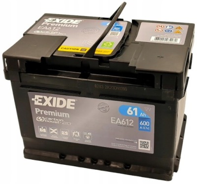 Аккумулятор exide 61ah ford fiesta 08- 1.4 1.5 tdci фото №1