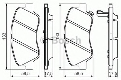 КОМПЛЕКТ КОЛОДОК ШАЛЬМІВНИХ BOSCH 0 986 494 563