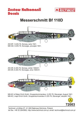 72003 Bf 110D 1940-41