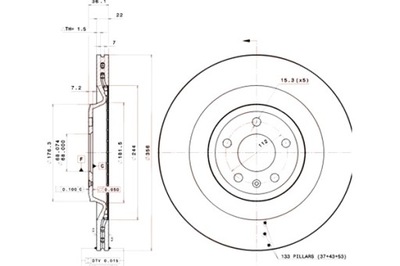 BREMBO DISCOS DE FRENADO 2SZT. PARTE TRASERA AUDI A6 ALLROAD C7 A6 C7 A7 A8 D4  