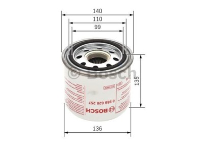 Фильтр осушитель воздуха - bosch 986 628 257 фото №1