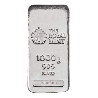 1000 g (1 kg) Sztabka srebra LBMA