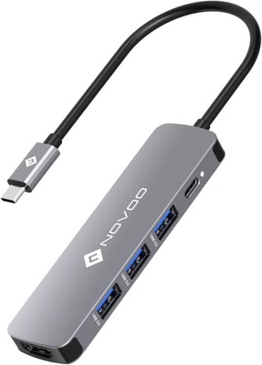 NOVOO koncentrator USB C, adapter 5 w 1