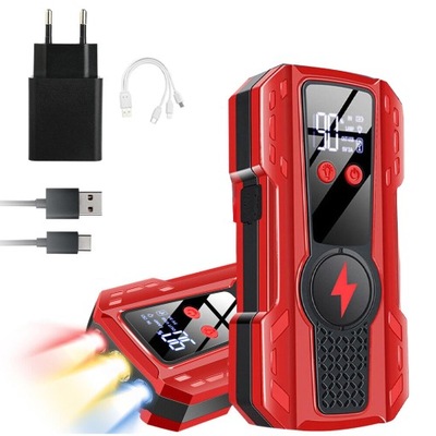 POWER BANK JUMP ARRANCADOR USO BOOSTER LINTERNA 6000MAH +KLEMY JUEGO  