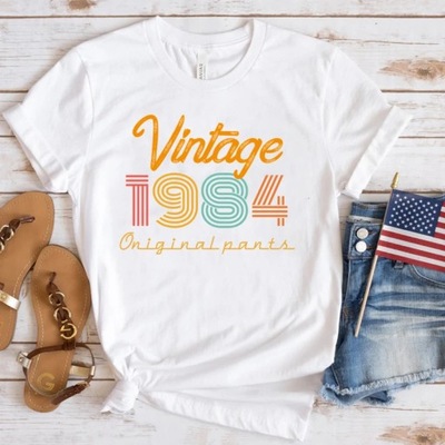 (Premium T-shirt)New Vintage 1984 Print T Shirts W