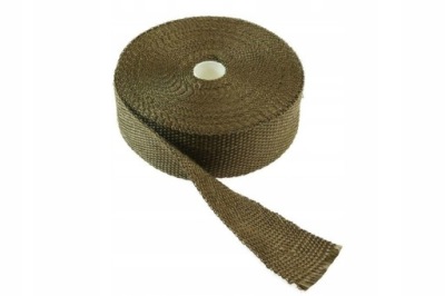 Бандаж лента тепловая выхлоп коллектор 15m титан фото №1