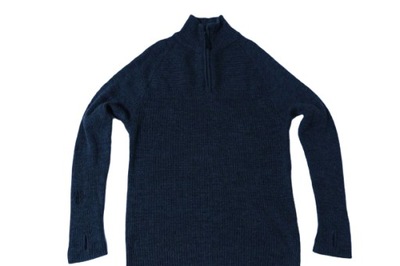 NEOMONDO__NARVIK UNISEX__SWETER 100% WOOL ZIP NECK__XL