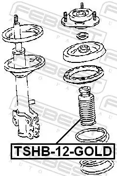 Захист амортизатора перед tshb-12-gold febest bmw фото №1