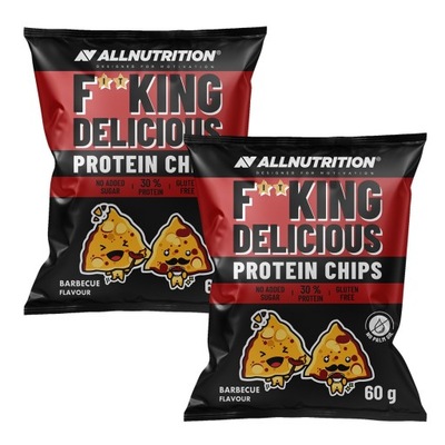 2x ALLNUTRITION FITKING PROTEIN CHIPS 60G BARBECUE ZESTAW CHIPSY