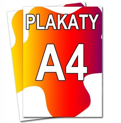 Plakat A4 Wydruk Plakaty Najwyższa Jakość 130g