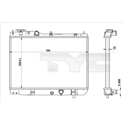 CHLODNICA, SISTEMA DE REFRIGERACIÓN DEL MOTOR TYC 720-0001-R  