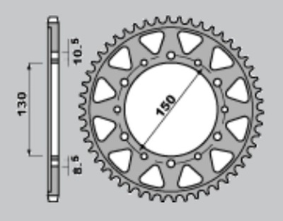 CHT ENGRANAJE PARTE TRASERA 860 38 YAMAHA FZS600 FAZER 96-03  