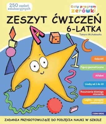 ZESZYT ĆWICZEŃ 6-LATKA 250 zadań PROGRAM ZERÓWKI