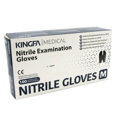Rękawiczki CedarMed Kingfa Nitrile KG-1101 czarne r. L 100 sztuk