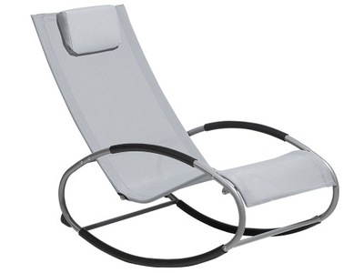 Bujane krzesło ogrodowe leżak szare