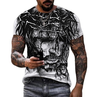 KOSZULKA MĘSKA Jezus chrystus 3D Print t-shirty dl