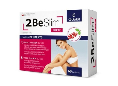 2BE SLIM FORTE 60 tabletek, odchudzanie Beslim Colfarm