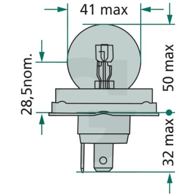 PHILIPS ЛАМПОЧКА BILUX R2 