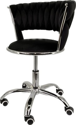 Krzesło obrotowe fotel TRECCIA OFFICE BLACK VELVET