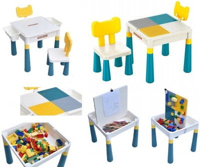 STOLIK DO KLOCKÓW TYPU LEGO ORGANIZERY POJEMNIKI