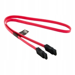 Kabel HDD SSD SATA Serial ATA 3 50cm dł. czerwony