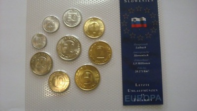 Zestaw monet obiegowych Słowenia Mennicza