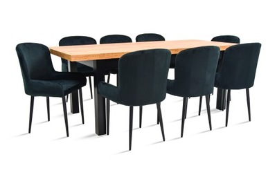 Rozkładany stół 90x170/250 cm 8x krzesło fotelowe