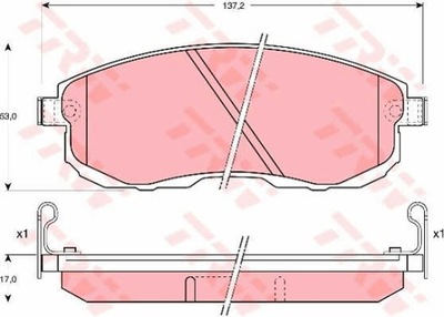 КОЛОДКИ ГАЛЬМІВНІ ПЕРЕД TRW GDB1003