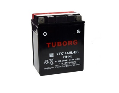 BATERÍA TUBORG YB14L-A2 YTX14AHL-BS 12.6AH 210A SUBSTITUTO YUASA  