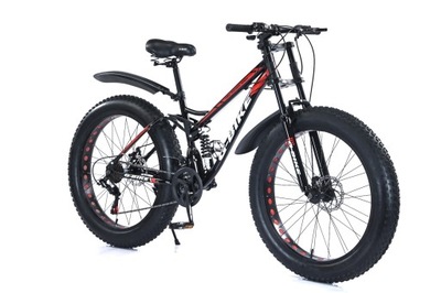 Rower 17 FAT BIKE 2xAmortyzator 21 biegów SHIMANO Koło 26