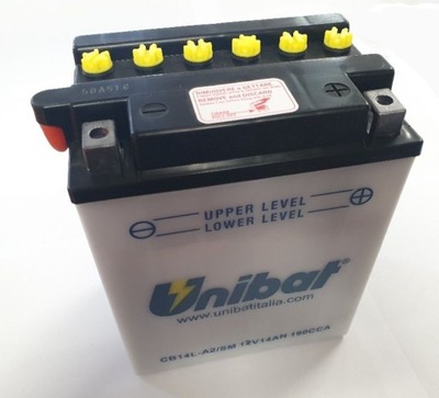 BATERÍA UNIBAT CB14L-A2 YB14L-A2 14AH 190A  