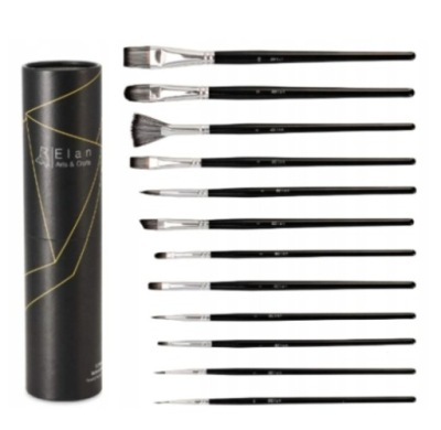 PĘDZLE MODELARSKIE ARTYSTYCZNE DO AKWARELI 12 SZT