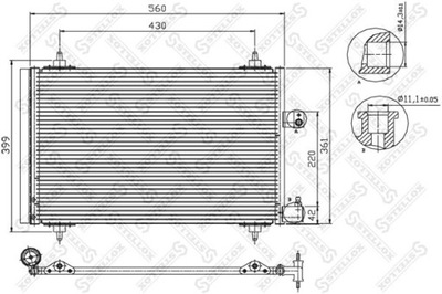 РАДИАТОР КОНДИЦИОНЕРА CITROEN C5 III BREAK 1.6 HDI 110 10-