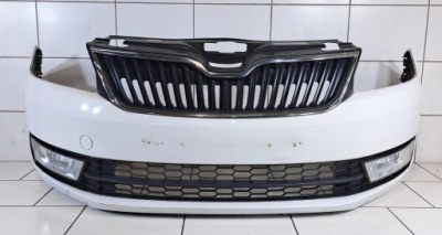 Skoda rapid 2012- lf9e бампер перед передний kompletny + решётка радиатора фото №1