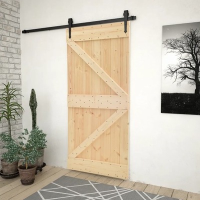 Drzwi 100x210 cm lite drewno sosnowe