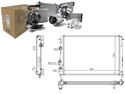 RADIATEUR DE MOTEUR RENAULT MEGANE I MEGANE I CLASSI - milautoparts-fr.ukrlive.com