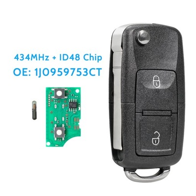 КЛЮЧ ПУЛЬТОМ VOLKSWAGEN 434MHZ 1J0959753CT