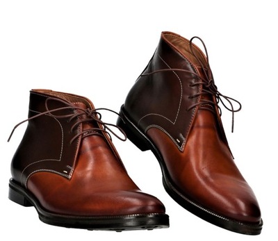 BUTY ANGIELSKIE TRZEWIKI CHUKKA DERBY BRĄZ/HEBAN 43