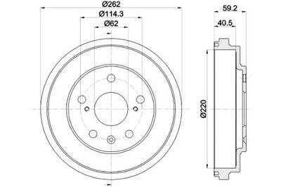 HELLA БАРАБАНИ ГАЛЬМІВНІ 2 ШТУКИ. SX4 SALOON GY RW SX4 EY GY