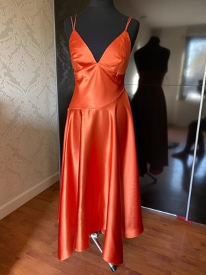 Asos pomarańczowa sukienka na ramiączkach 38 M